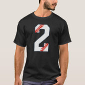 野球ジャージ番号2 Tシャツ (正面)