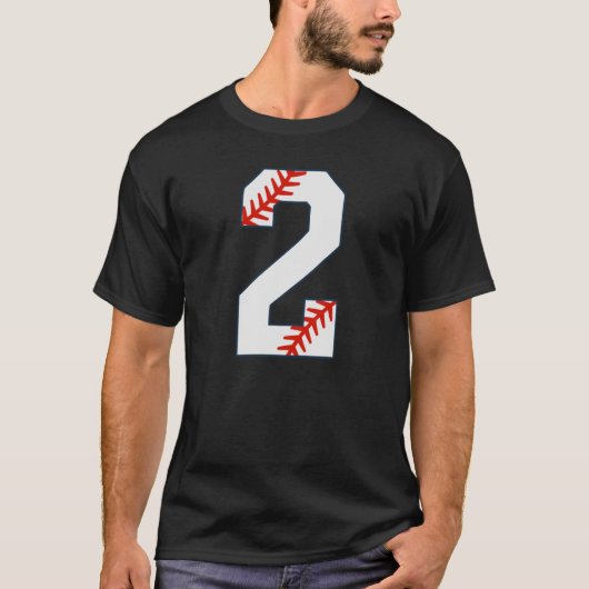 野球ジャージ番号2 Tシャツ (正面)