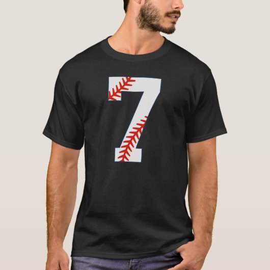 野球ジャージ番号7 Tシャツ (正面)