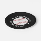 野球スケッチチームとアスリート名モダン ペーパープレート (アングル)