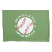 野球スケッチチームとアスリート名モダン 枕カバー (正面)