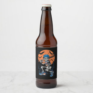 野球スケルトンハロウィン野球ハロウィン ビールラベル