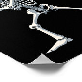 野球スケルトンハロウィーンスケルトン遊ズベースボール ポスター (角)