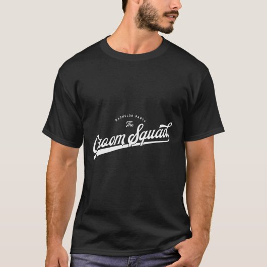 野球スタイルの独身パーティーセット 花婿チーム Tシャツ (正面)