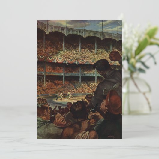 野球スタジアムのヴィンテージスポーツファン (スタンド正面)