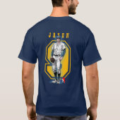 野球スターズ&ストライプス (ダークモード) | 大人 Tシャツ (裏面)