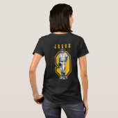 野球スターズ&ストライプス(ダークモード)| 女性用 Tシャツ (裏面フル)