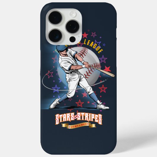 野球スターズ&ストライプス(ダークモード)| Case-Mate iPhoneケース (裏面)