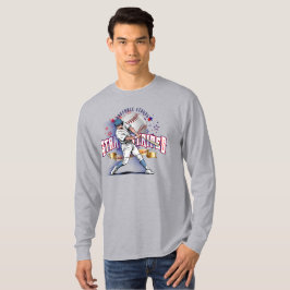 野球スターズ&ストライプス メンズ長袖 Tシャツ