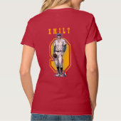 野球スターズ&ストライプス(D.モード) | 女性Vネック Tシャツ (裏面)