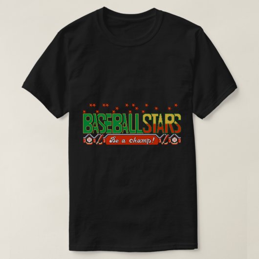 野球スター（NESタイトルスクリーン）クラシックTシャツ Tシャツ (デザイン正面)