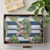 野球スティッチホームプレート結婚の3ティッシュラップ 薄葉紙 (ギフト)