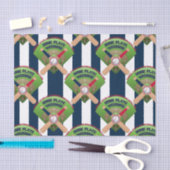 野球スティッチホームプレート結婚の3ティッシュラップ 薄葉紙 (クラフト)