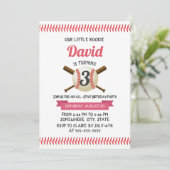 野球スティッチングスポーツテーマ誕生日パーティー 招待状 (スタンド正面)