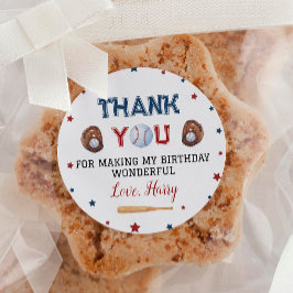 野球ステッカーラベル誕生日ベビーシャワー ラウンドシール