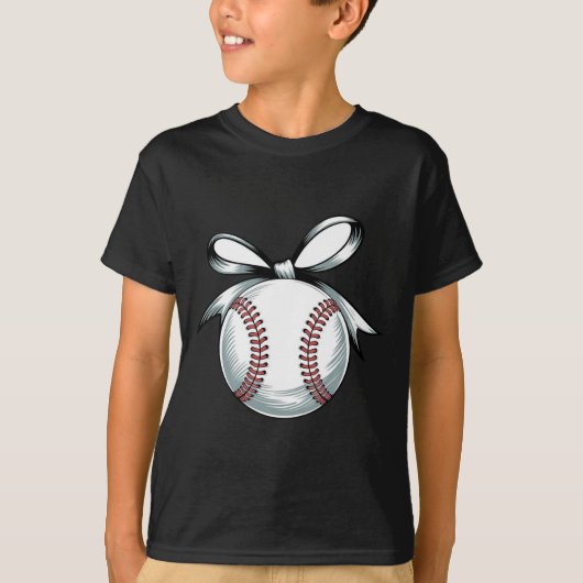 野球ステッチボウデザイン Tシャツ (正面)