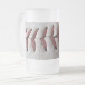 野球ステッチ フロストグラスビールジョッキ (正面左)