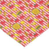 野球ストライプの球場ホットドッグズバーガーズパターン テーブルクロス (アングル)