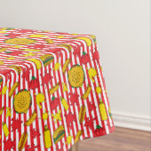 野球ストライプの球場ホットドッグズバーガーズパターン テーブルクロス (インサイチュ)