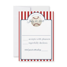 野球ストライプ球応答カード