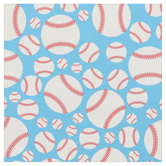 野球スポーツかわいい ファブリック (クローズアップ)