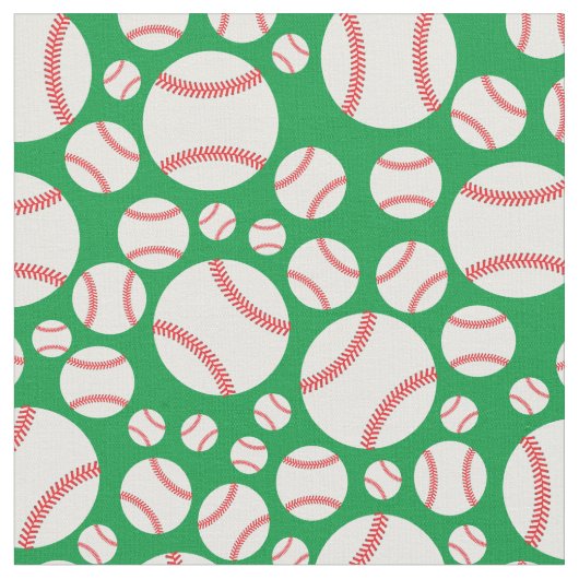 野球スポーツかわいい ファブリック (クローズアップ)