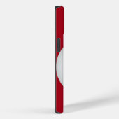 野球スポーツのテキストを赤にパーソナライズされたする Case-Mate iPhoneケース (裏面 / 右)