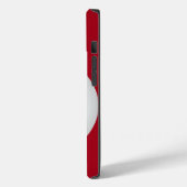 野球スポーツのテキストを赤にパーソナライズされたする Case-Mate iPhoneケース (裏面 / 左)