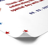 野球スポーツのベイシャワー誕生日好意サイン ポスター (角)