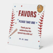 野球スポーツのベイシャワー誕生日好意サイン 台座サイン (正面)
