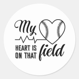 野球スポーツのワードアート ラウンドシール