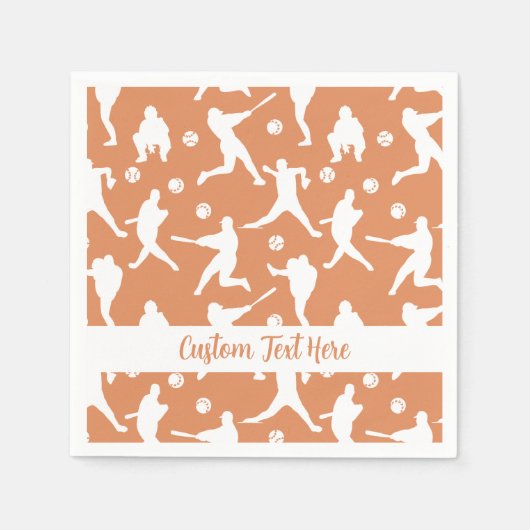 野球スポーツの打者のピッチャーがパーソナライズ スタンダードカクテルナプキン (正面)