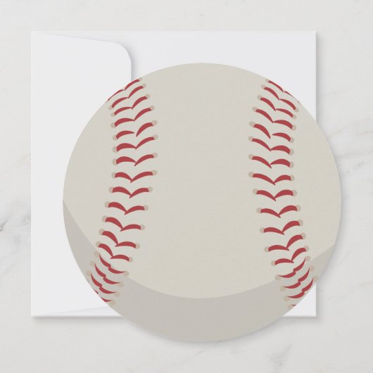 野球スポーツの誕生日パーティー 招待状 (裏面)