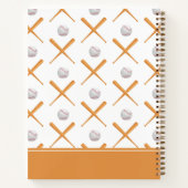 野球スポーツを盛り上げる |名前の追加 ノートブック (裏面)