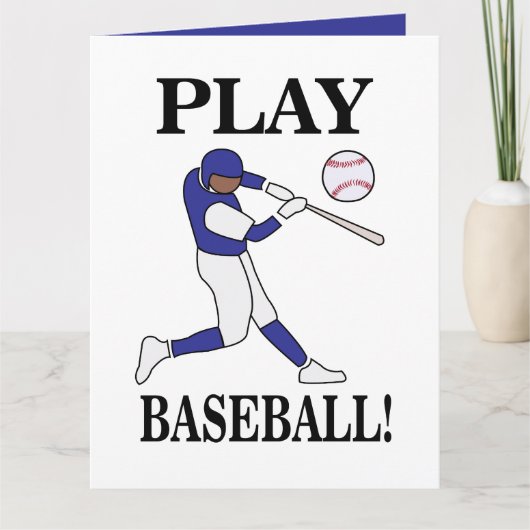 野球スポーツコーチ選手誕生日 カード (正面)