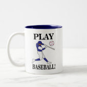 野球スポーツコーチ選手 ツートーンマグカップ (左)