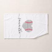 野球スポーツタオル女子ソフトボール ハンドタオル (ハンドタオル)