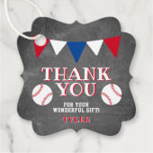 野球スポーツチャックボードキッズサンキュー フェイバータグ (正面)