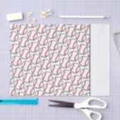 野球スポーツチームボールツートーンおもしろい 薄葉紙 (クラフト)