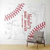 野球スポーツテーマのベビーシャワー背景 タペストリー (インサイチュ(横))