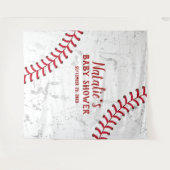 野球スポーツテーマのベビーシャワー背景 タペストリー (正面(横))