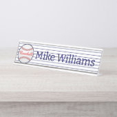 野球スポーツテーマネームプレートデスクシンボルや象徴 デスクネームプレート (正面)