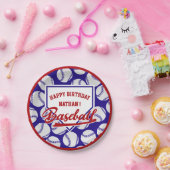 野球スポーツテーマ名パーティー紙プレート ペーパープレート (パーティー)