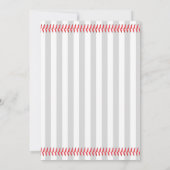 野球スポーツテーマ男の子の赤ちゃんシャワー 招待状 (裏面)