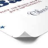 野球スポーツバチェロレッテミモサバーサイン ポスター (角)