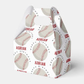 野球スポーツバースデーパーティー名前をカスタムする フェイバーボックス (裏面サイド)