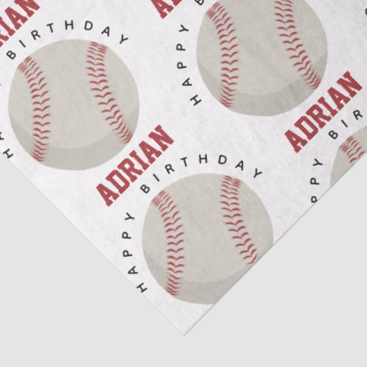 野球スポーツバースデーパーティー名前をカスタムする 薄葉紙 (詳細)