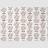 野球スポーツバースデーパーティー名前をカスタムする 薄葉紙 (正面)