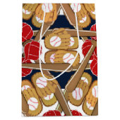 野球スポーツバースデーパーティー抱き枕 ミディアムペーパーバッグ (正面)