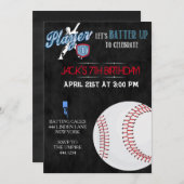 野球スポーツバースデーパーティ招待状 招待状 (正面/裏面)